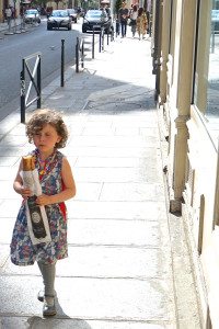 Girl with baguette
